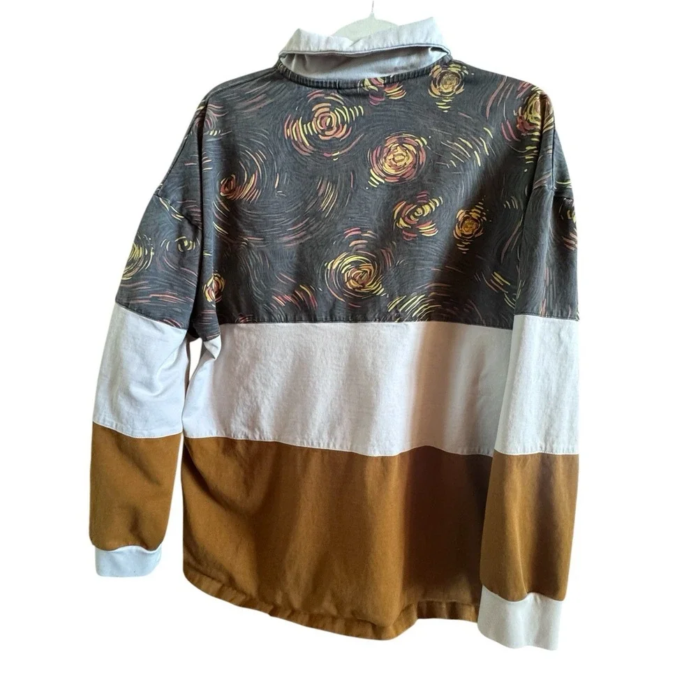 Evergreen Manor Sunflower Cotton Rugby Shirt Size 2XL